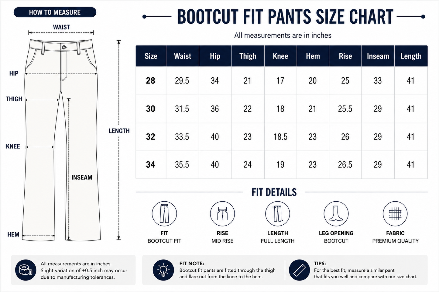 Korean Minimal Bootcut Pant– Black