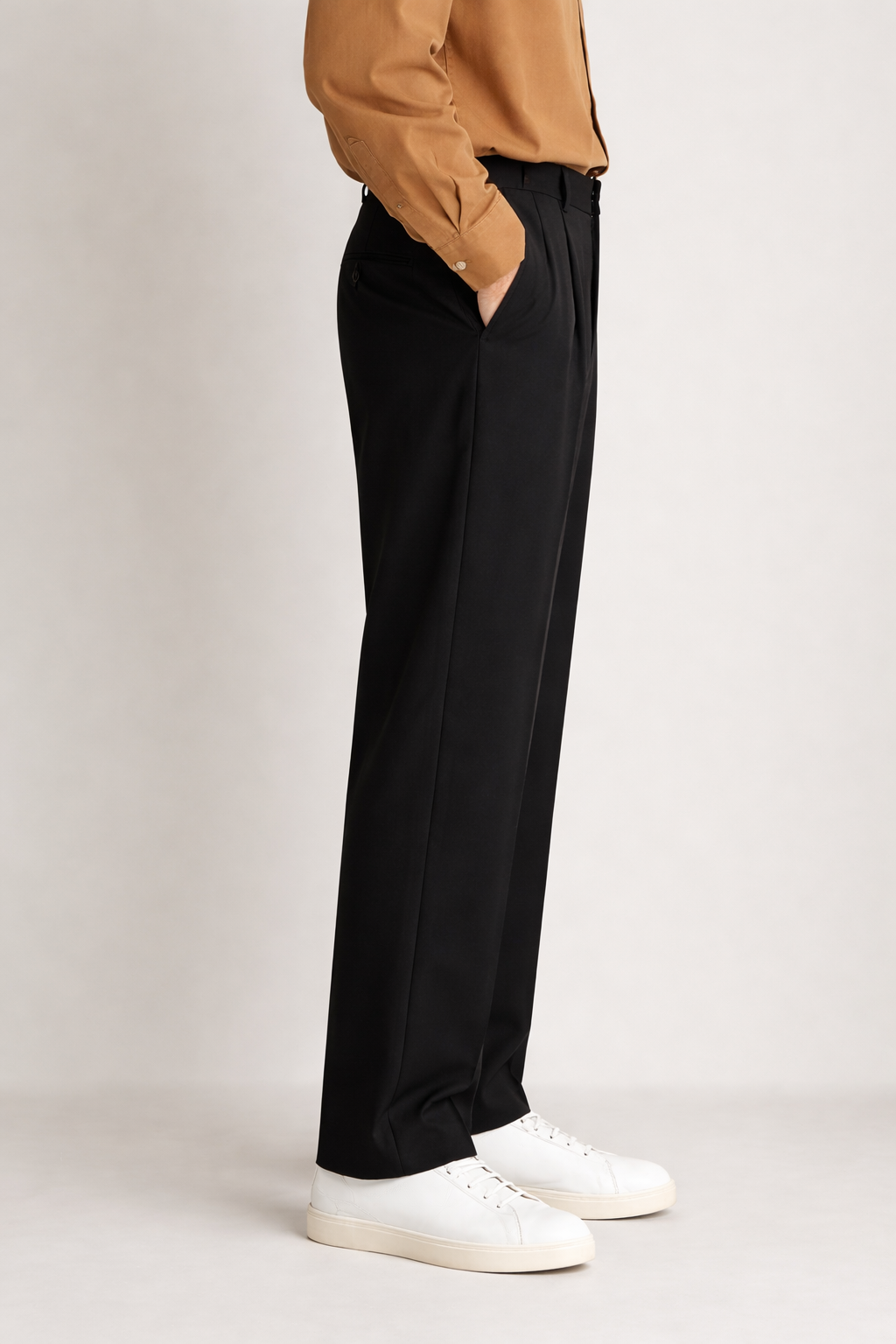 Korean Old Money Pants For Men (Black)