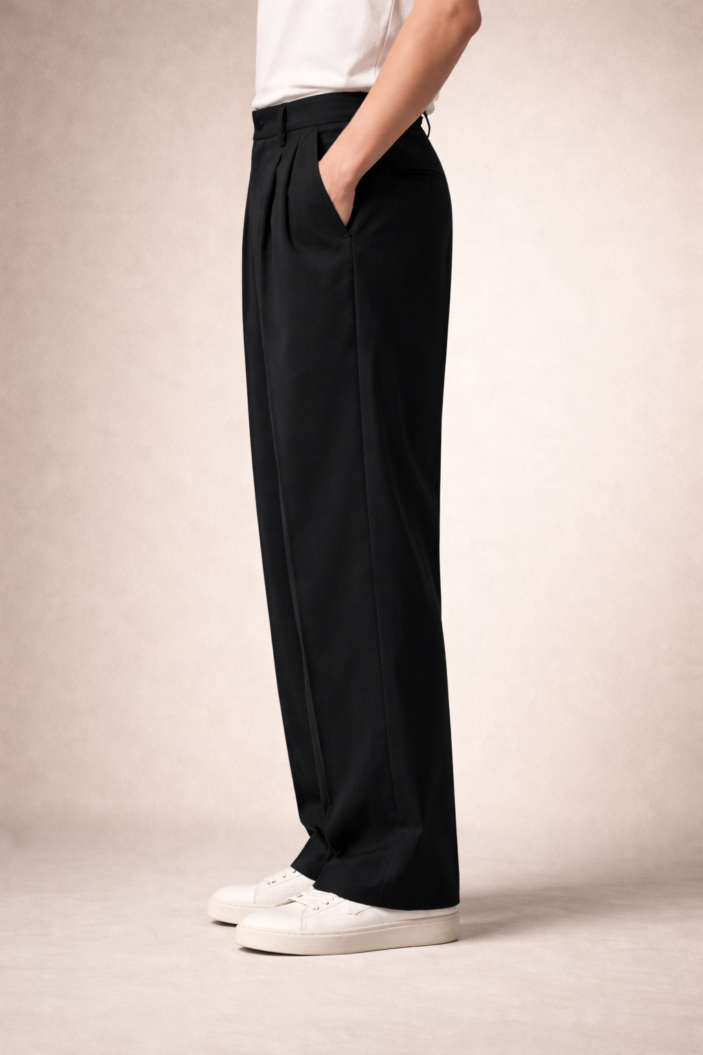 Korean Old Money Pleated Wide-Leg Pant