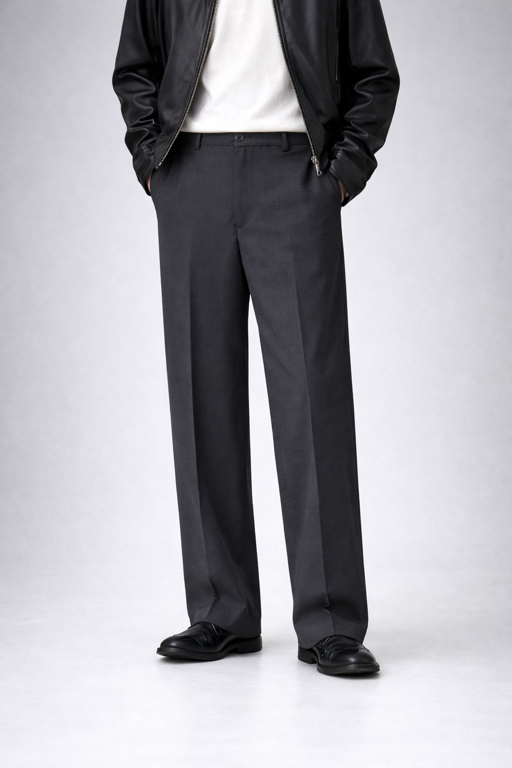 Japanese Minimal Straight Fit Trouser for Men – Grey