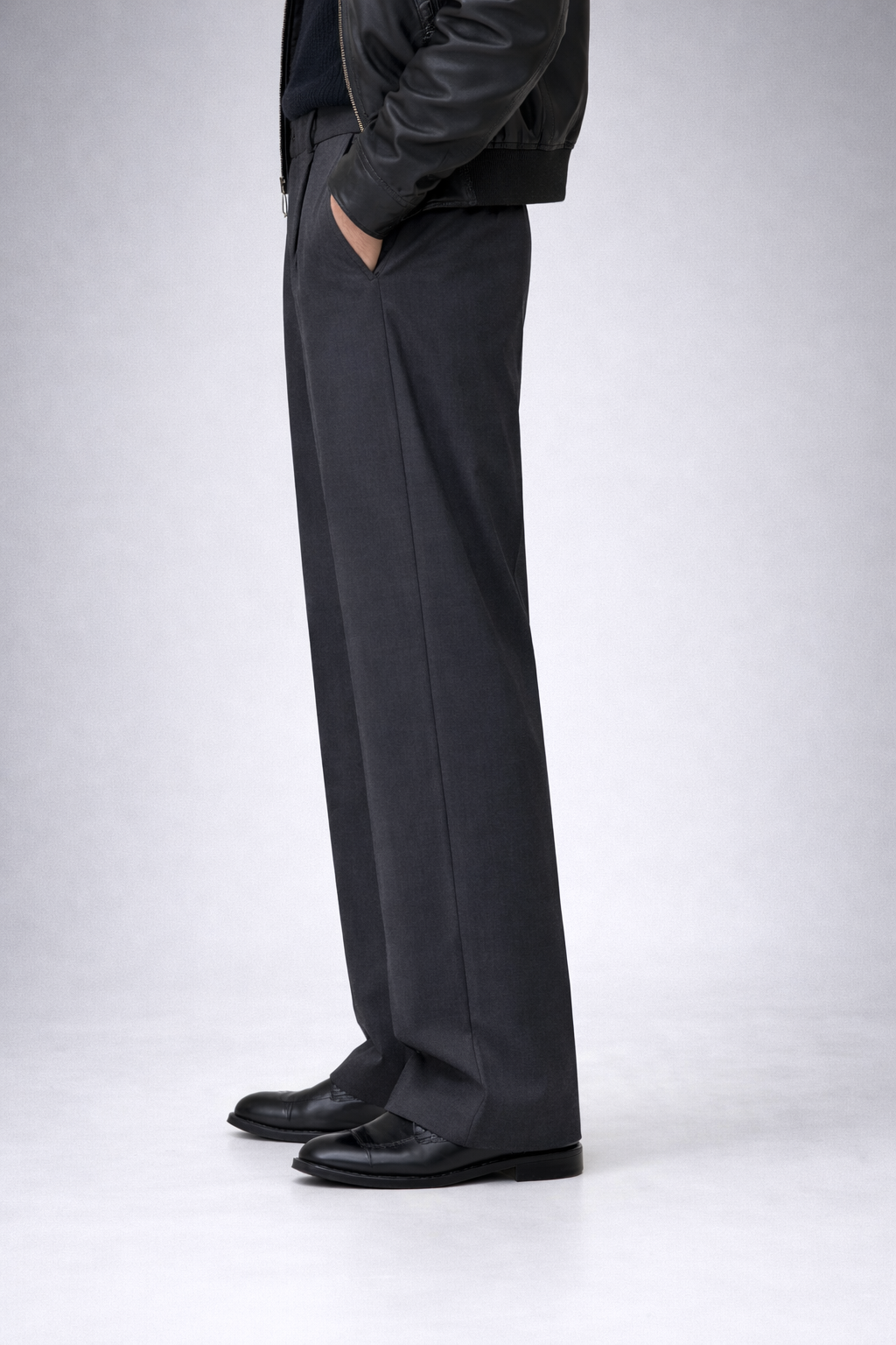Japanese Minimal Straight Fit Trouser for Men – Grey