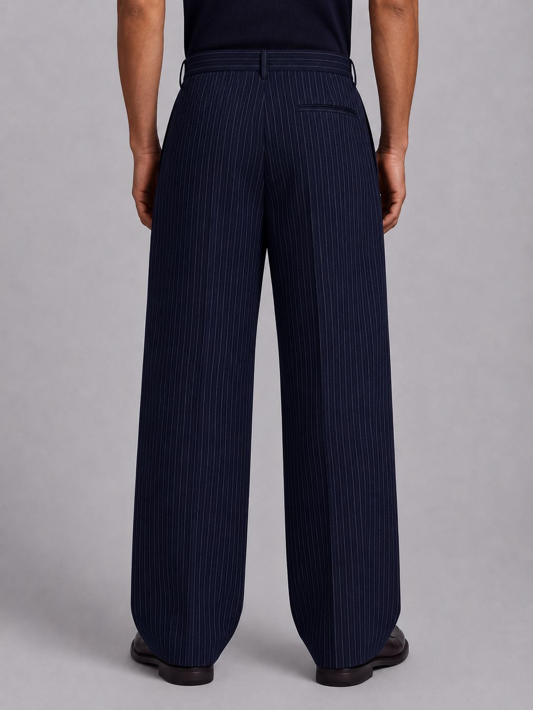 Mens Pinstripe Old Money Tailored Fit Korean Pants